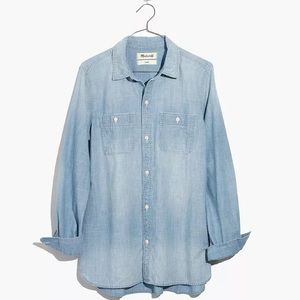 NWT Madewell Chambray Classic Ex-Boyfriend Shirt